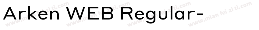 Arken WEB Regular字体转换